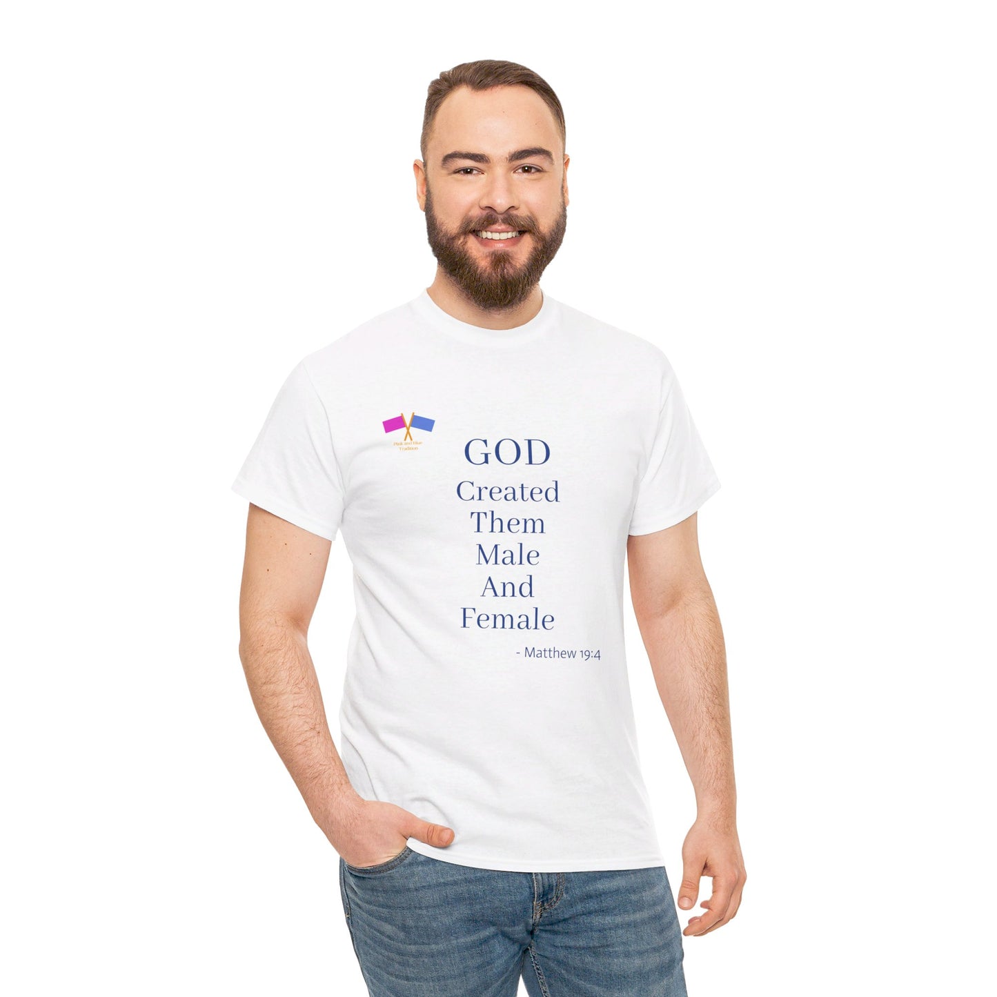 God Created Them Male And Female - Blue