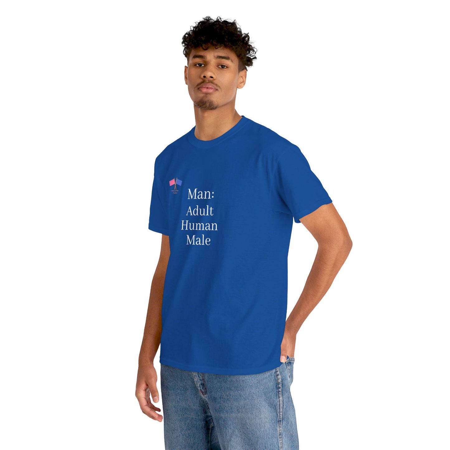 Man: Adult Human Male - Blue Tee