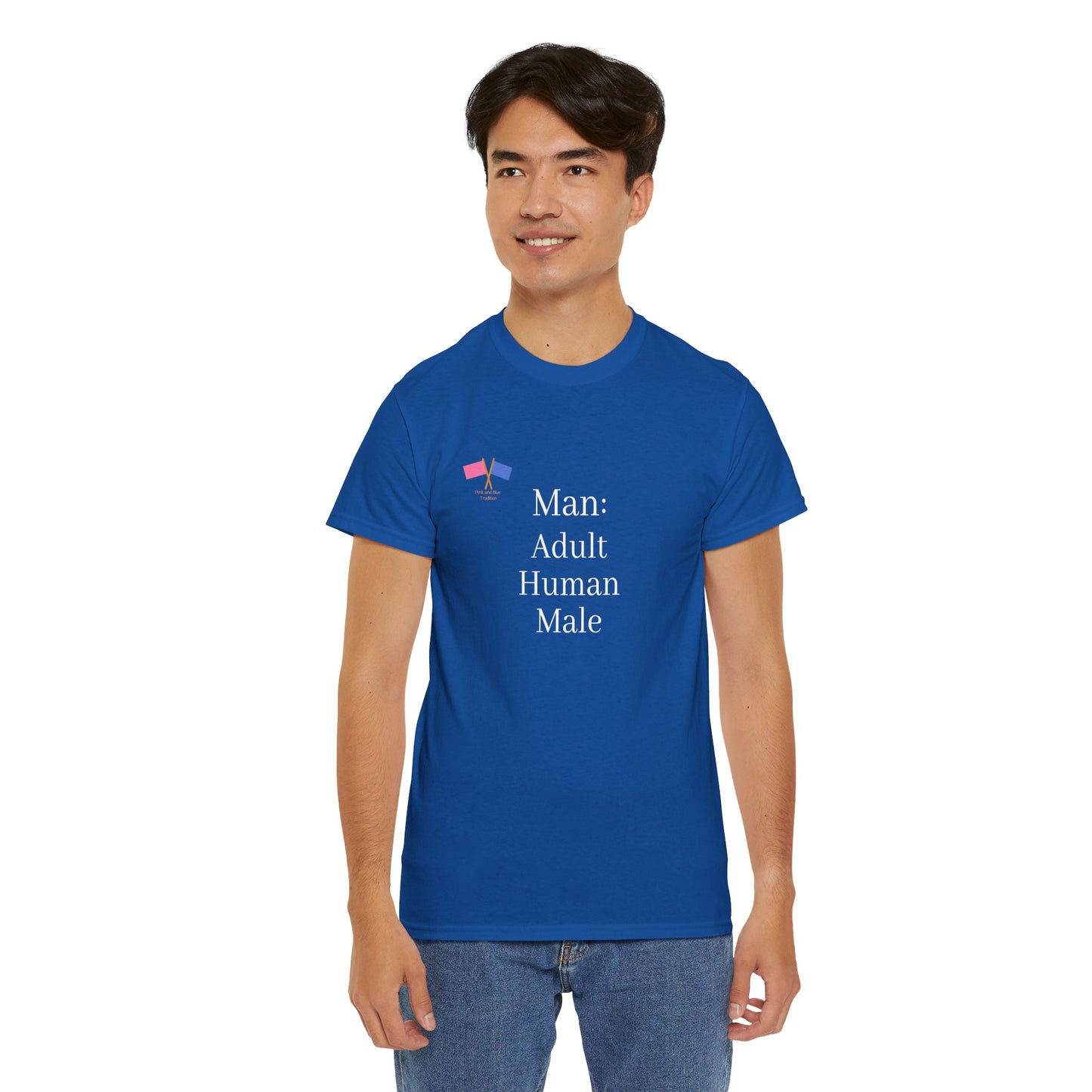 Man: Adult Human Male - Blue Tee