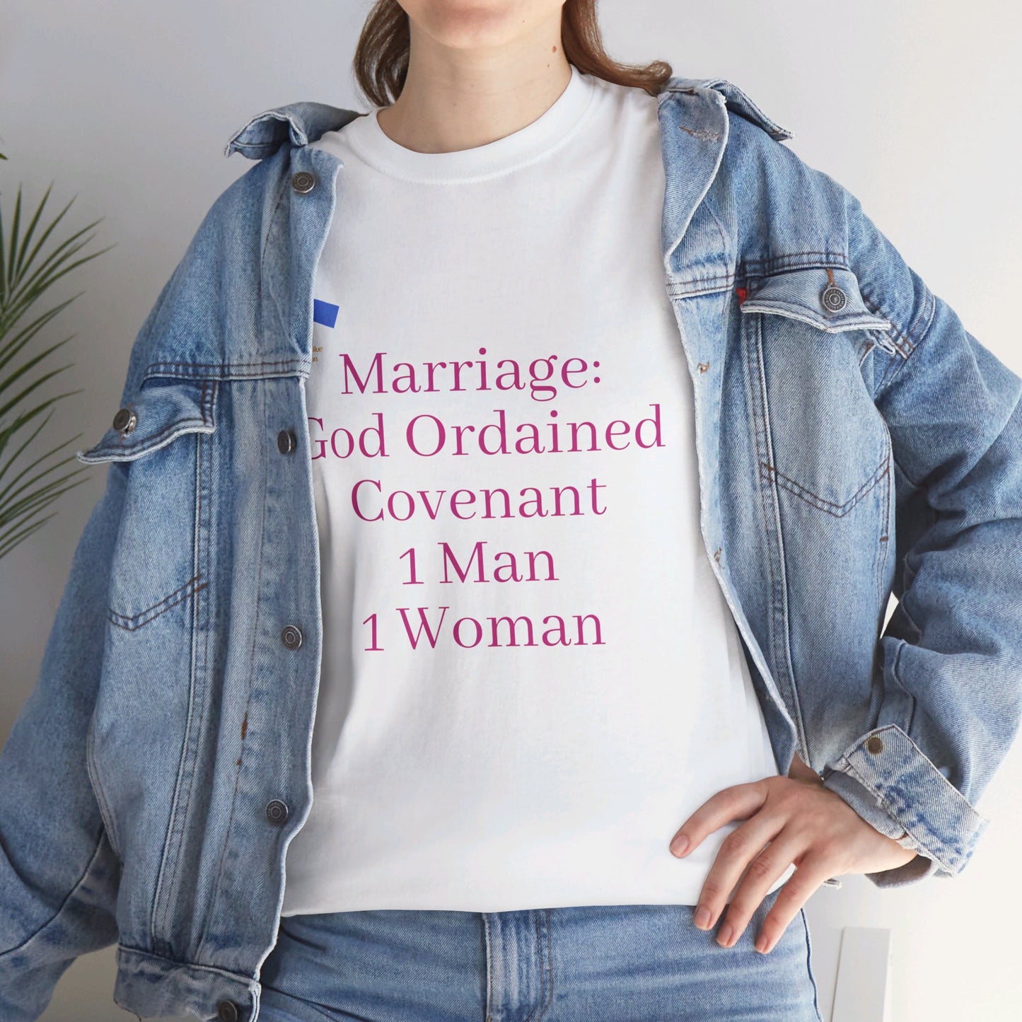 Marriage: God Ordained Covenant 1 Man 1 Woman - Pink