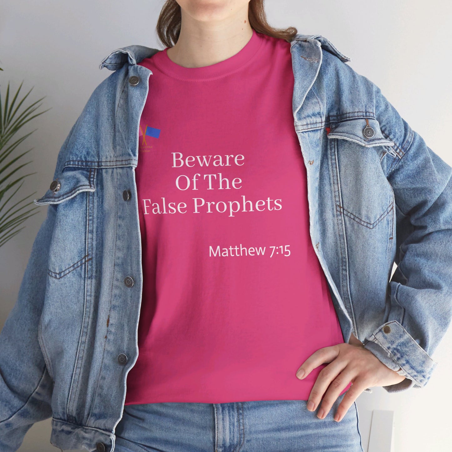 Beware Of The False Prophets - Pink Tee