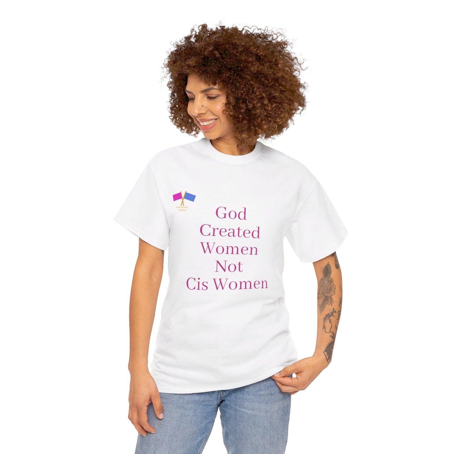 God Created Women Not Cis - Women - Pink