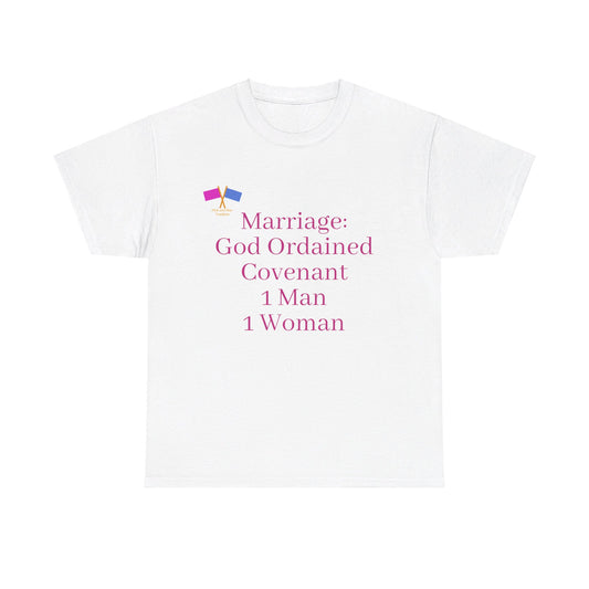 Marriage: God Ordained Covenant 1 Man 1 Woman - Pink