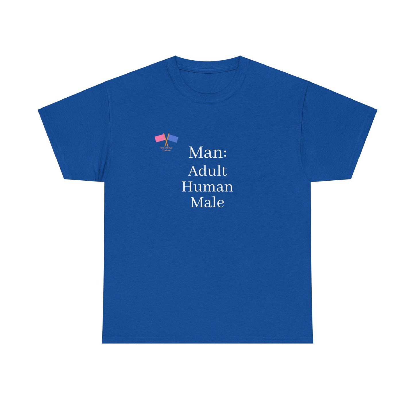 Man: Adult Human Male - Blue Tee