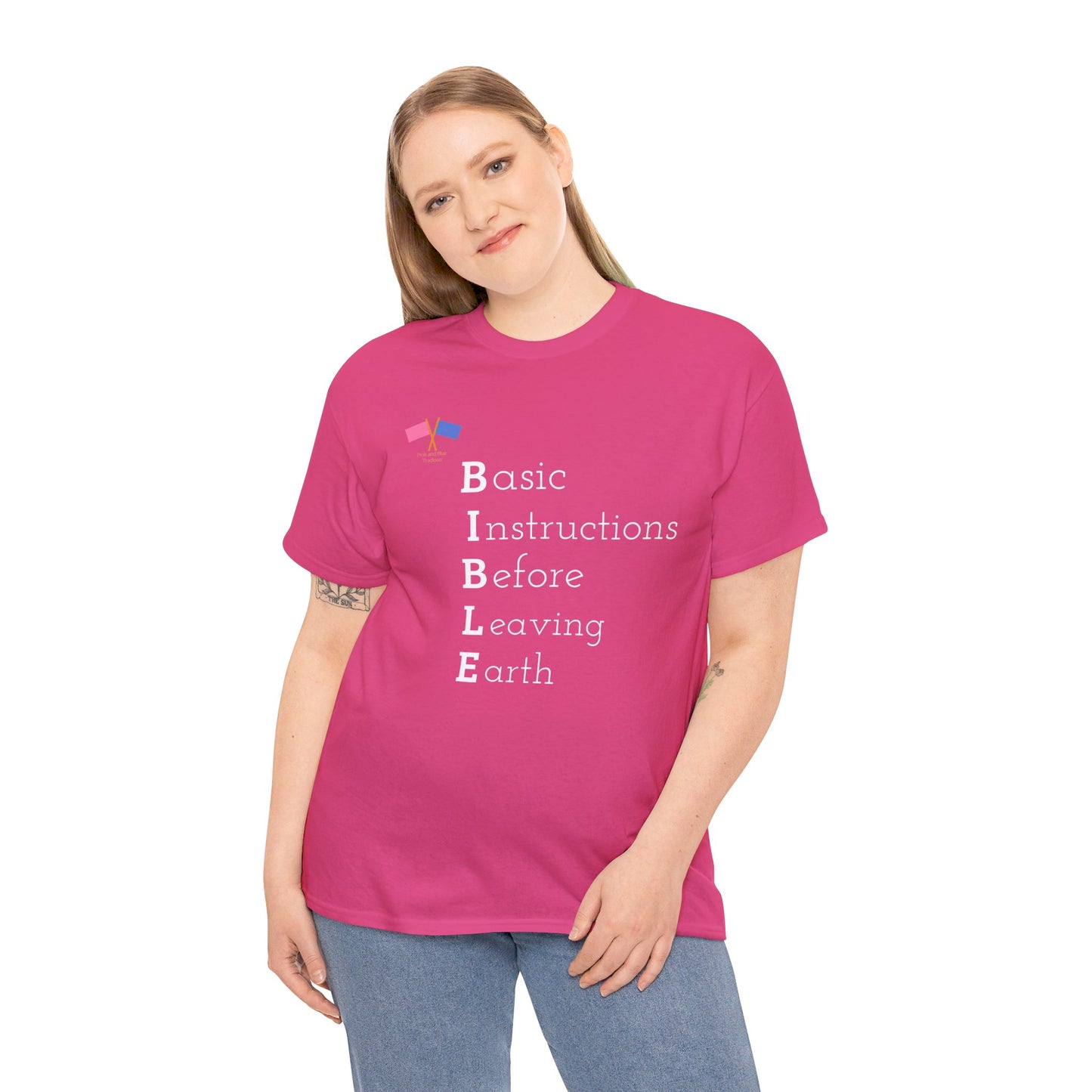 BIBLE: Basic Instructions Before Leaving Earth - Pink Tee