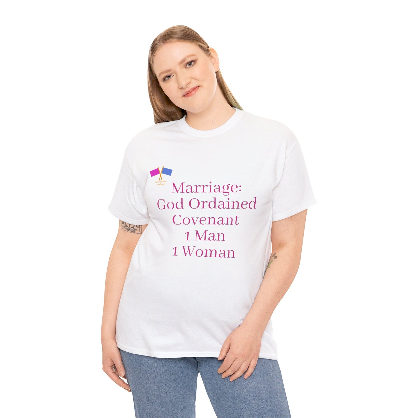 Marriage: God Ordained Covenant 1 Man 1 Woman - Pink