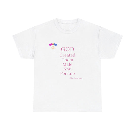 God Created Them Male And Female  - Pink