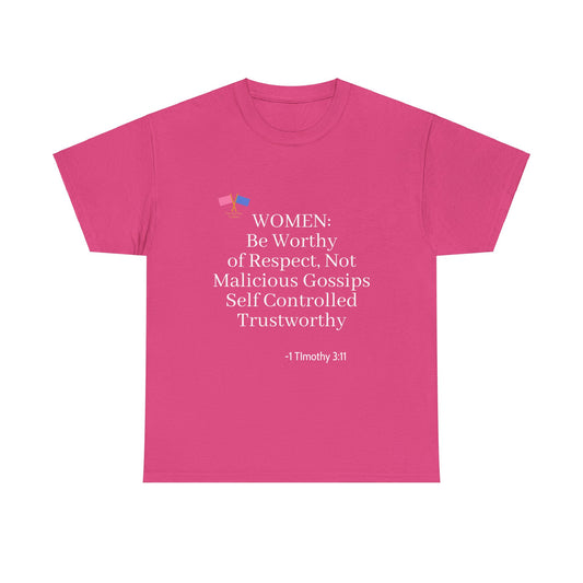 Spirit WOMEN: Be Worth Of Respect - Pink Tee
