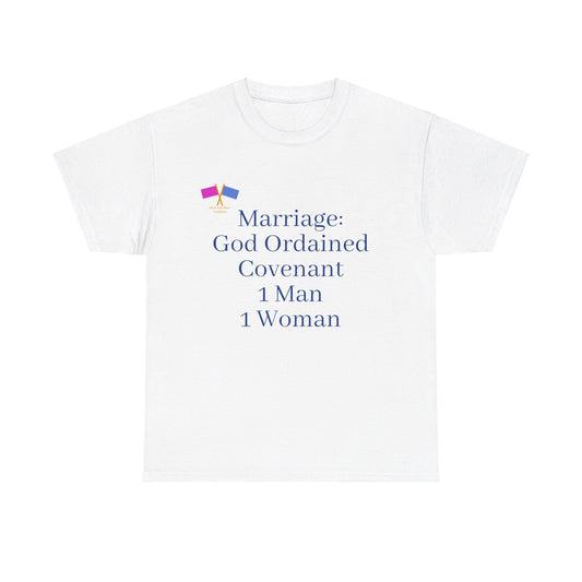 Marriage: God Ordained Covenant 1 Man 1 Woman - Blue